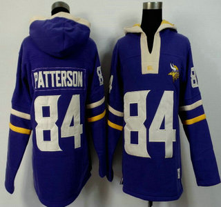 Men's Minnesota Vikings #84 Cordarrelle Patterson Purple Team Color Team Color 2015 NFL Hoody