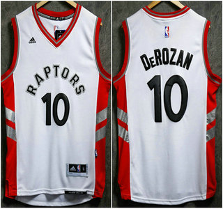 Men's Toronto Raptors #10 Demar DeRozan Revolution 30 Swingman 2015-16 New White Jersey