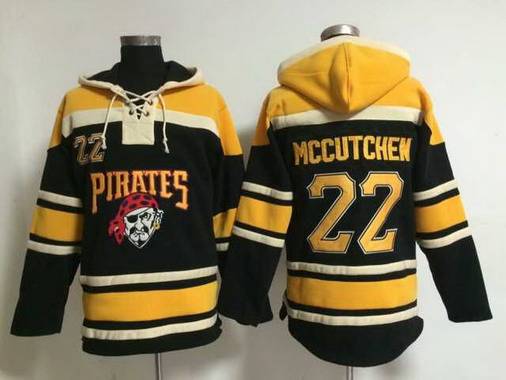 Men's Pittsburgh Pirates #22 Andrew McCutchen Alternate Black MLB Hoodie