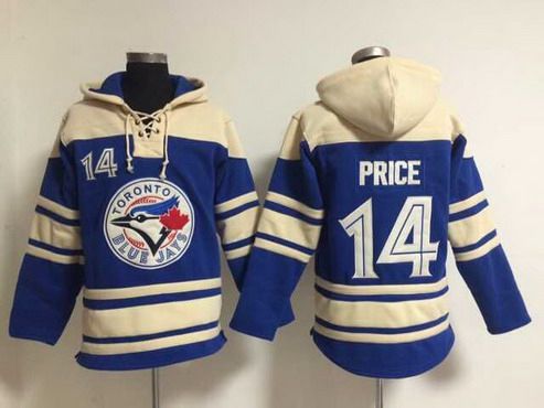 Men's Toronto Blue Jays #14 David Price Alternate Blue MLB Hoodie