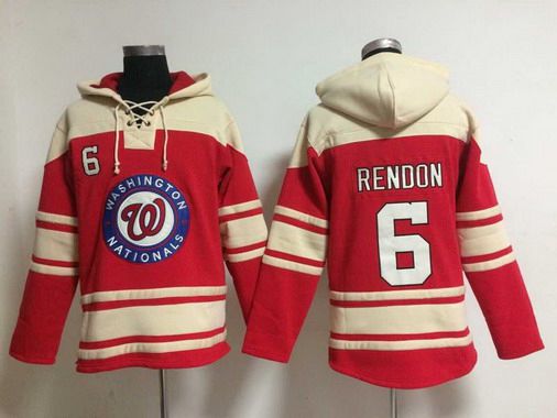 Men's Washington Nationals #6 Rendon Home Red MLB Hoodie