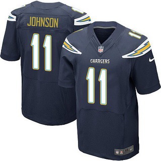 Men's San Diego Chargers #11 Stevie Johnson Navy Blue Team Color NFL Nike Elite Jersey