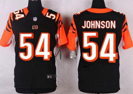 Men's Cincinnati Bengals #54 Bob Johnson Black Retired Player NFL Nike Elite Jersey