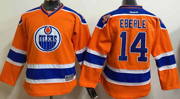 Youth Edmonton Oilers #14 Jordan Eberle 2015 Orange Jersey