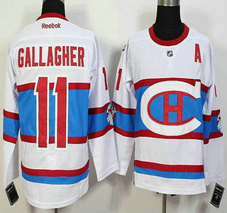 Montreal Canadiens #11 Brendan Gallagher Reebok White 2016 Winter Classic Premier Jersey