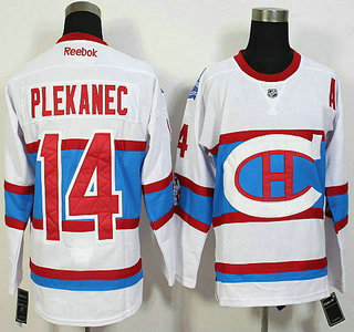 Montreal Canadiens #14 Tomas Plekanec Reebok White 2016 Winter Classic Premier Jersey