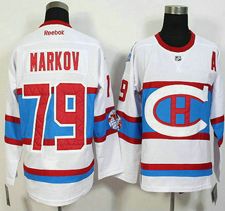 Montreal Canadiens #79 Andrei Markov Reebok White 2016 Winter Classic Premier Jersey