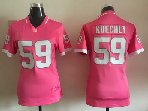 Women's Carolina Panthers #59 Luke Kuechly Pink Bubble Gum 2015 NFL Jersey