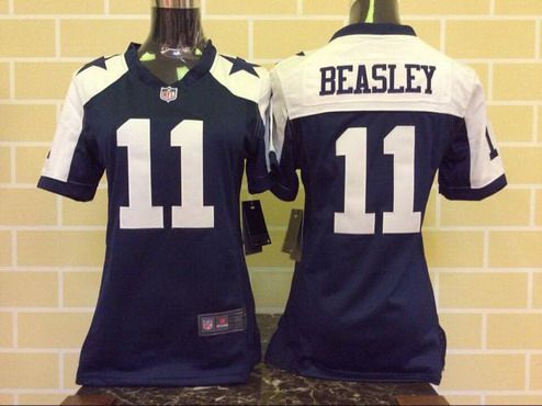 Women's Dallas Cowboys #11 Cole Beasley Navy Blue Thanksgiving Alternate NFL Nike Game Jersey