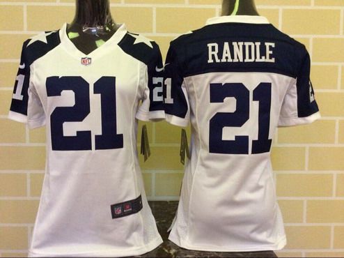 Women's Dallas Cowboys #21 Joseph Randle White Thanksgiving Alternate NFL Nike Game Jersey