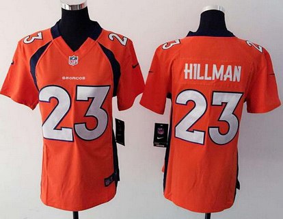 Women's Denver Broncos #23 Ronnie Hillman Orange Team Color NFL Nike Game Jersey