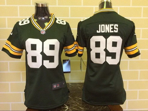 Women's Green Bay Packers #89 James Jones Green Team Color NFL Nike Game Jersey