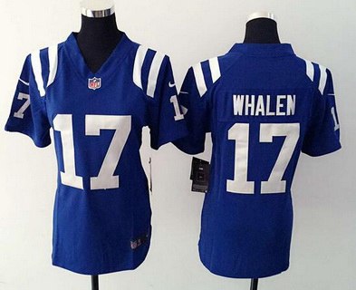 Women's Indianapolis Colts #17 Griff Whalen Royal Blue Team Color NFL Nike Game Jersey