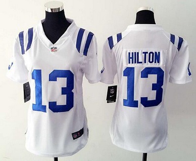 Women's Indianapolis Colts #13 T.Y. Hilton White Road NFL Nike Game Jersey