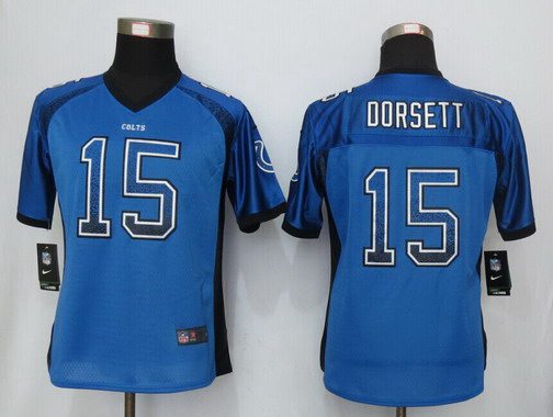 Women's Indianapolis Colts #15 Phillip Dorsett Royal Blue Drift Fashion NFL Nike Jersey