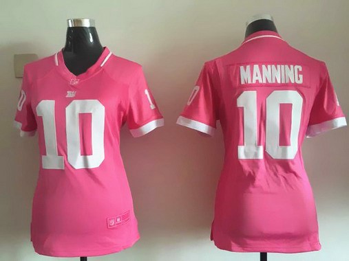 Women's New York Giants #10 Eli Manning Pink Bubble Gum 2015 NFL Jersey