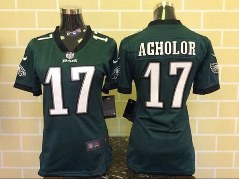 Women's Philadelphia Eagles #17 Nelson Agholor Midnight Green Team Color NFL Nike Game Jersey