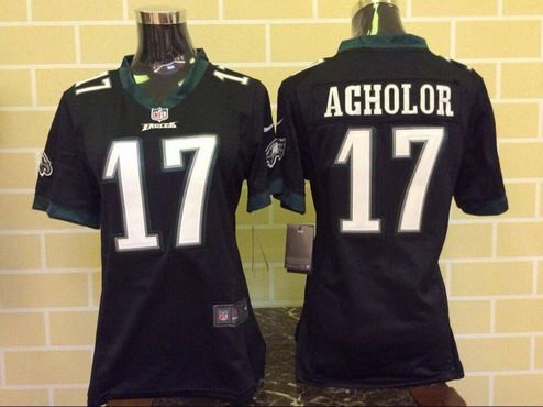 Women's Philadelphia Eagles #17 Nelson Agholor Black Alternate NFL Nike Game Jersey