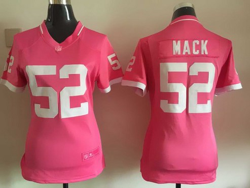 Women's Oakland Raiders #52 Khalil Mack Pink Bubble Gum 2015 NFL Jersey