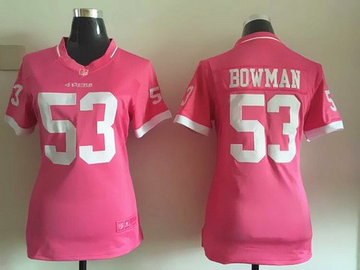 Women's San Francisco 49ers #53 NaVorro Bowman Pink Bubble Gum 2015 NFL Jersey