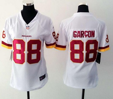 Women's Washington Redskins #88 Pierre Garcon White Road NFL Nike Game Jersey