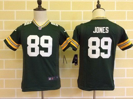 Youth Green Bay Packers #89 James Jones Green Team Color NFL Nike Game Jersey