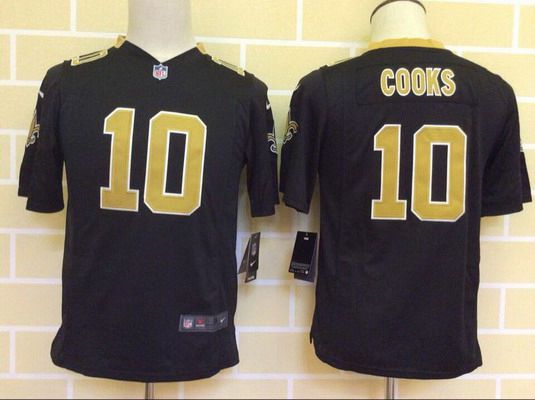 Youth New Orleans Saints #10 Brandin Cooks Nike Black Game Jersey