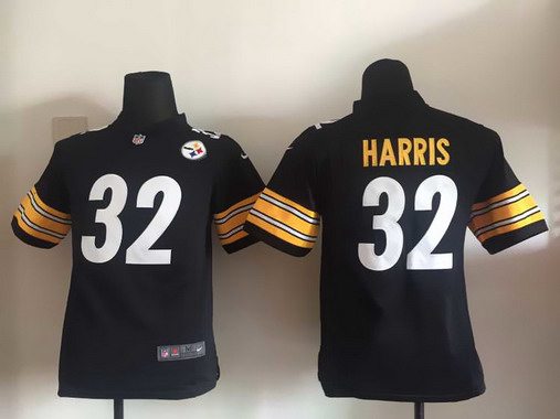 Youth Pittsburgh Steelers #32 Franco Harris Black Retired Player NFL Nike Elite Jersey