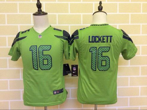 Youth Seattle Seahawks #16 Tyler Lockett Green Alternate NFL Nike Game Jersey