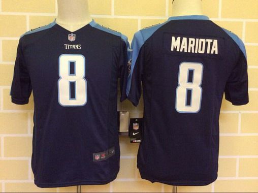 Youth Tennessee Titans #8 Marcus Mariota Navy Blue Alternate NFL Nike Game Jersey