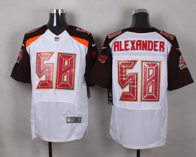 Men's Tampa Bay Buccaneers #58 Kwon Alexander White Road NFL Nike Elite Jersey