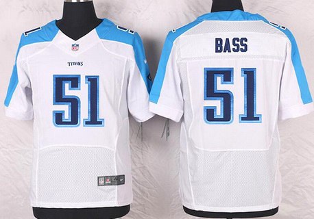 Men's Tennessee Titans #51 David Bass White Road NFL Nike Elite Jersey