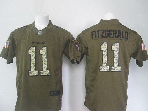 Men's Arizona Cardinals #11 Larry Fitzgerald Green Salute To Service 2015 NFL Nike Limited Jersey