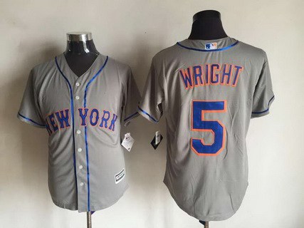 Men's New York Mets #5 David Wright Gray Road 2015 MLB Cool Base Jersey