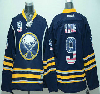 Men's Buffalo Sabres #9 Evander Kane Reebok Red USA Flag Hockey Jersey