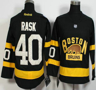 Men's Boston Bruins #40 Tuukka Rask Reebok Black 2016 Winter Classic Premier Jersey