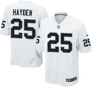 Nike Oakland Raiders #25 DJ Hayden White Game NFL Jersey