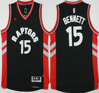 Men's Toronto Raptors #15 Anthony Bennett Revolution 30 Swingman 2015-16 New Black Jersey