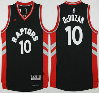 Men's Toronto Raptors #10 Demar DeRozan Revolution 30 Swingman 2015-16 New Black Jersey