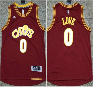 Men's Cleveland Cavaliers #0 Kevin Love Revolution 30 Swingman 2015-16 Red Jersey