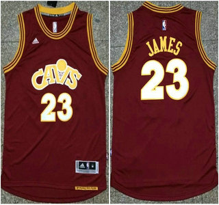 Men's Cleveland Cavaliers #23 LeBron James Revolution 30 Swingman 2015-16 Red Jersey