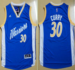 Men's Golden State Warriors #30 Stephen Curry Revolution 30 Swingman 2015 Christmas Day Blue Jersey