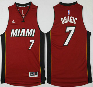 Men's Miami Heat #7 Goran Dragic Revolution 30 Swingman 2014 New Red Jersey