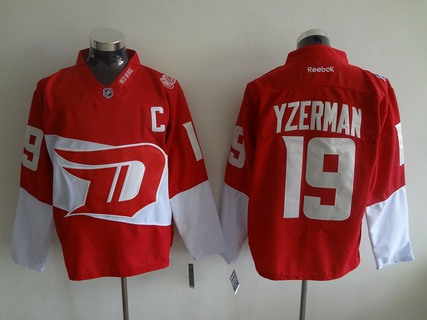 Men's Detroit Red Wings #19 Steve Yzerman Reebok Red 2016 Stadium Series Team Premier Jersey