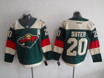 Men's Minnesota Wild #20 Ryan Suter Reebok Green 2016 Stadium Series Team Premier Jersey