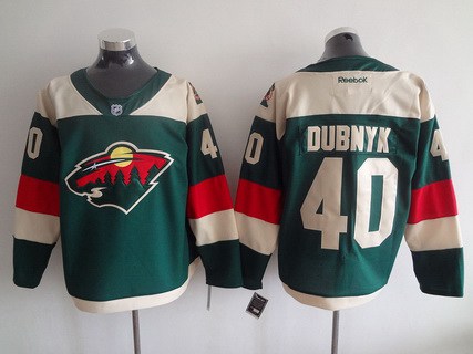 Men's Minnesota Wild #40 Devan Dubnyk Reebok Green 2016 Stadium Series Team Premier Jersey