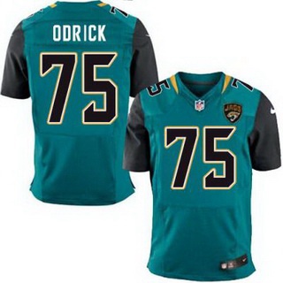 Men's Jacksonville Jaguars #75 Jared Odrick Teal Green Alternate NFL Nike Elite Jersey