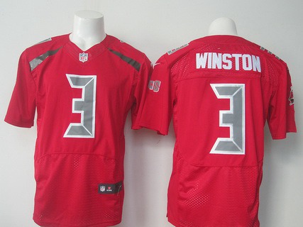 Men's Tampa Bay Buccaneers #3 Jameis Winston Nike Red Color Rush 2015 NFL Elite Jersey