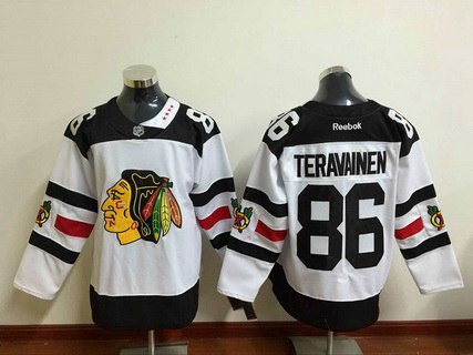 Men's Chicago Blackhawks #86 Teuvo Teravainen Reebok White 2016 Stadium Series Premier Jersey