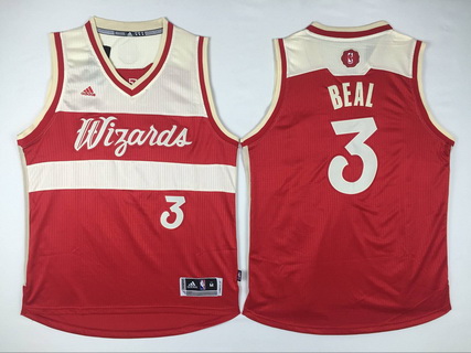 Men's Washington Wizards #3 Bradley Beal Revolution 30 Swingman 2015 Christmas Day Red Jersey